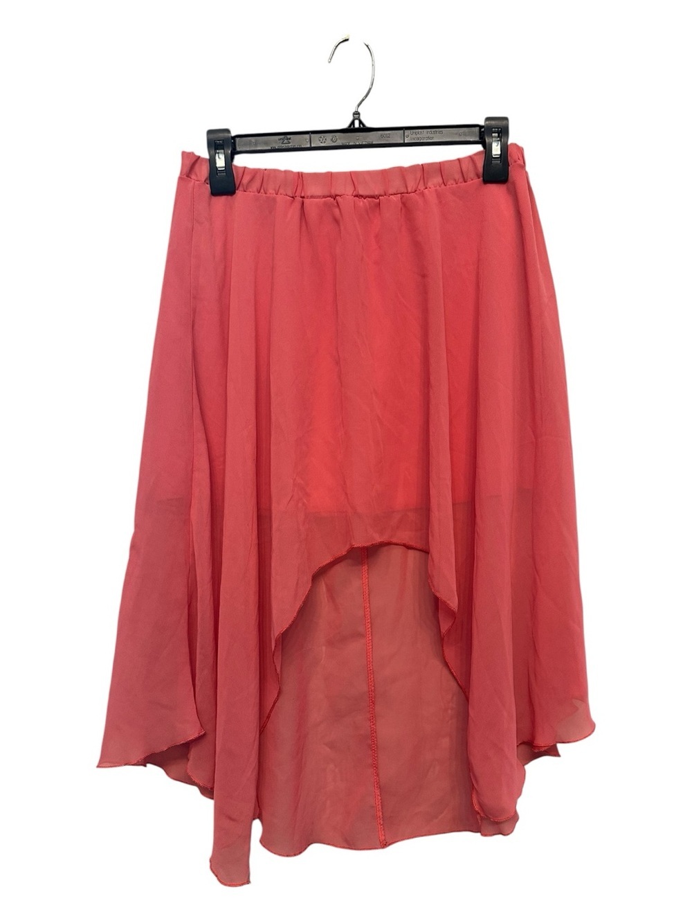 Vintage Y2K Chiffon Fairycore Coral High-Low Flow Skirt Size Large